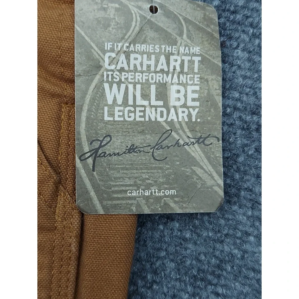Carhartt Overalls Toddler 3T Brown Duck Canvas Flannel Lined Bib Double Knee